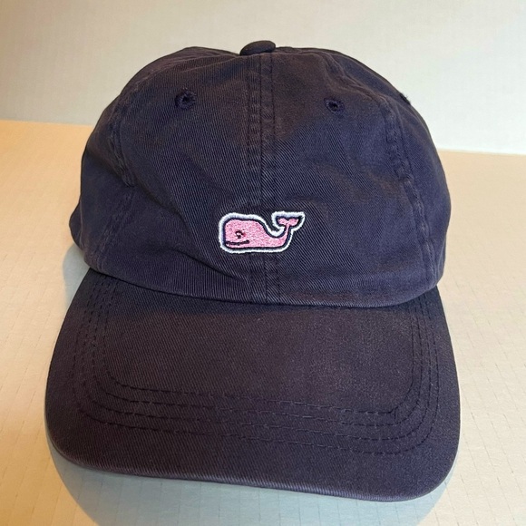 Vineyard Vines Accessories - Vineyard Vines Dark Blue Hat with Pink Logo